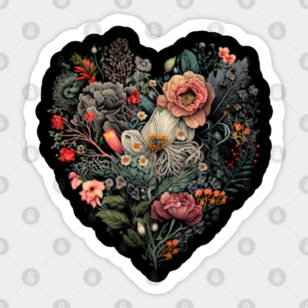 Floral Heart Art Sticker by dmac